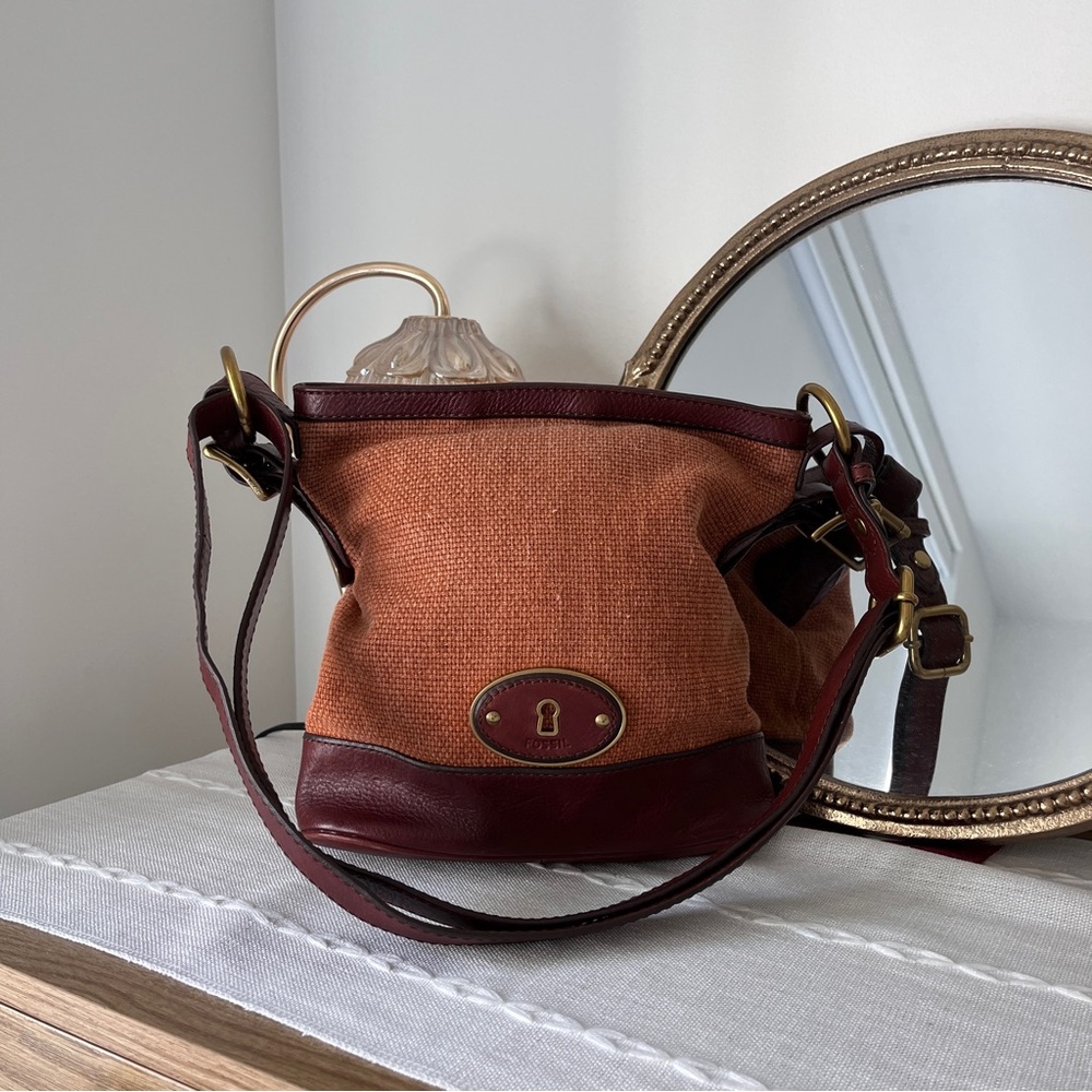 Fossil Brown Linen Bag